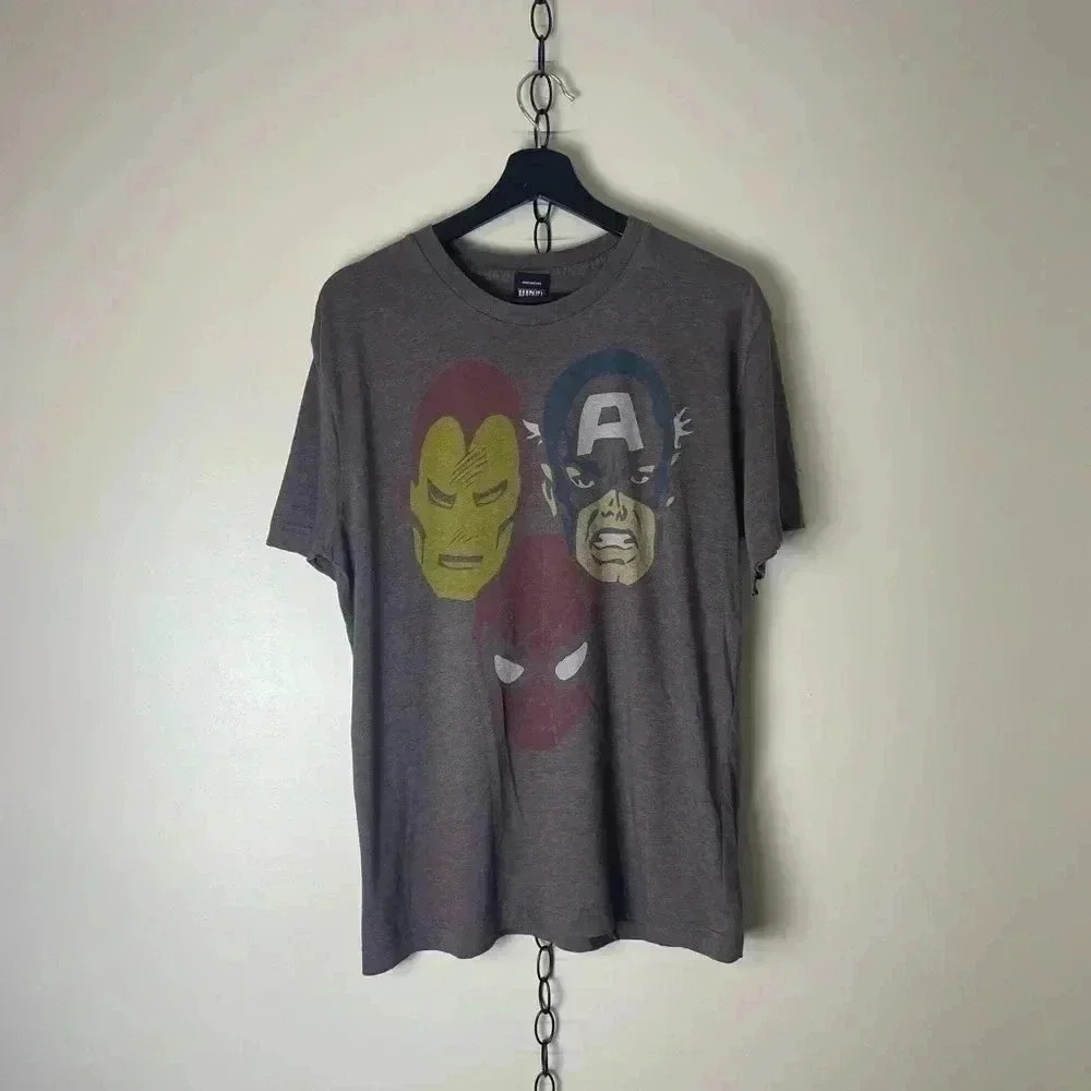 Marvel  Mad Engine Ironman Spiderman Captain America T-shirt